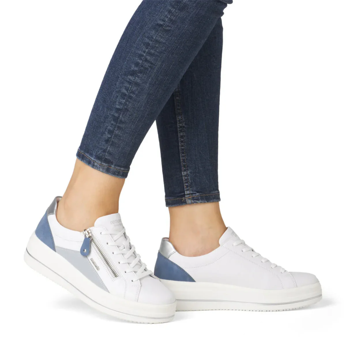Remonte D1C01 Women's Real Leather Shoes in Blue - Image 10