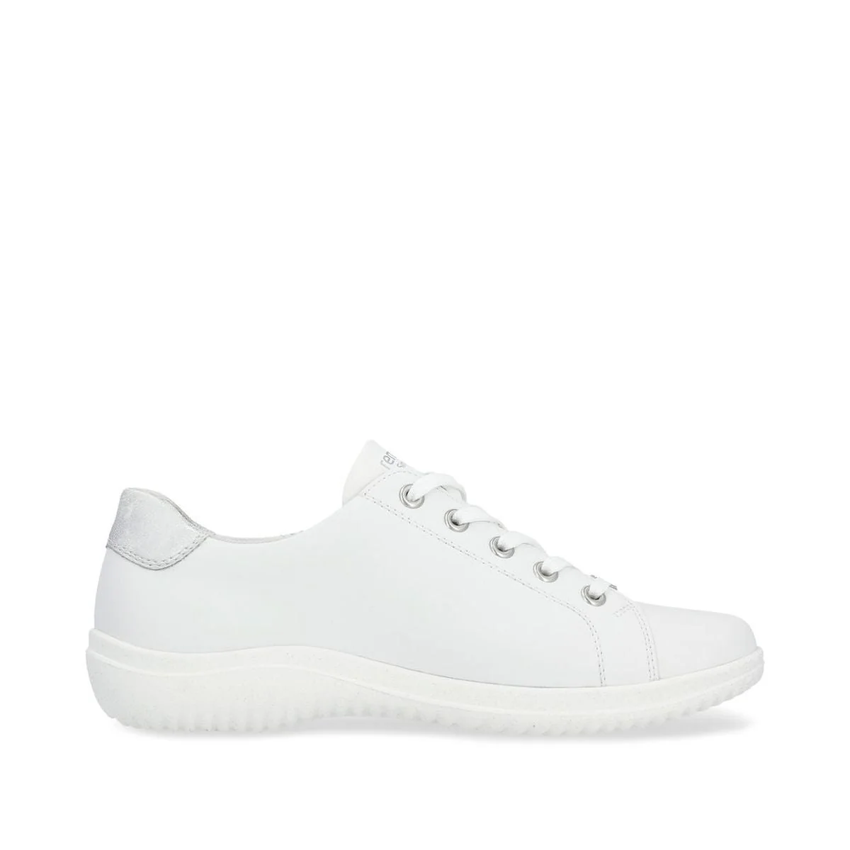 Remonte D1E00 Women's Side Zip Sneaker in White - Image 2