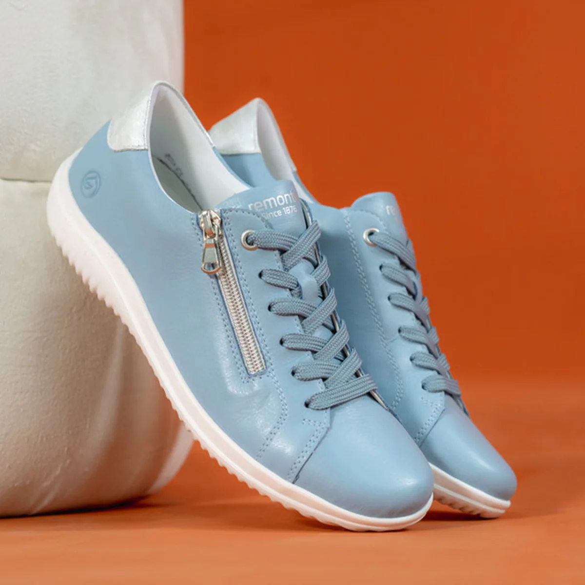 Remonte D1E03 Women's Lace Up Shoes in Blue Ice - Image 11