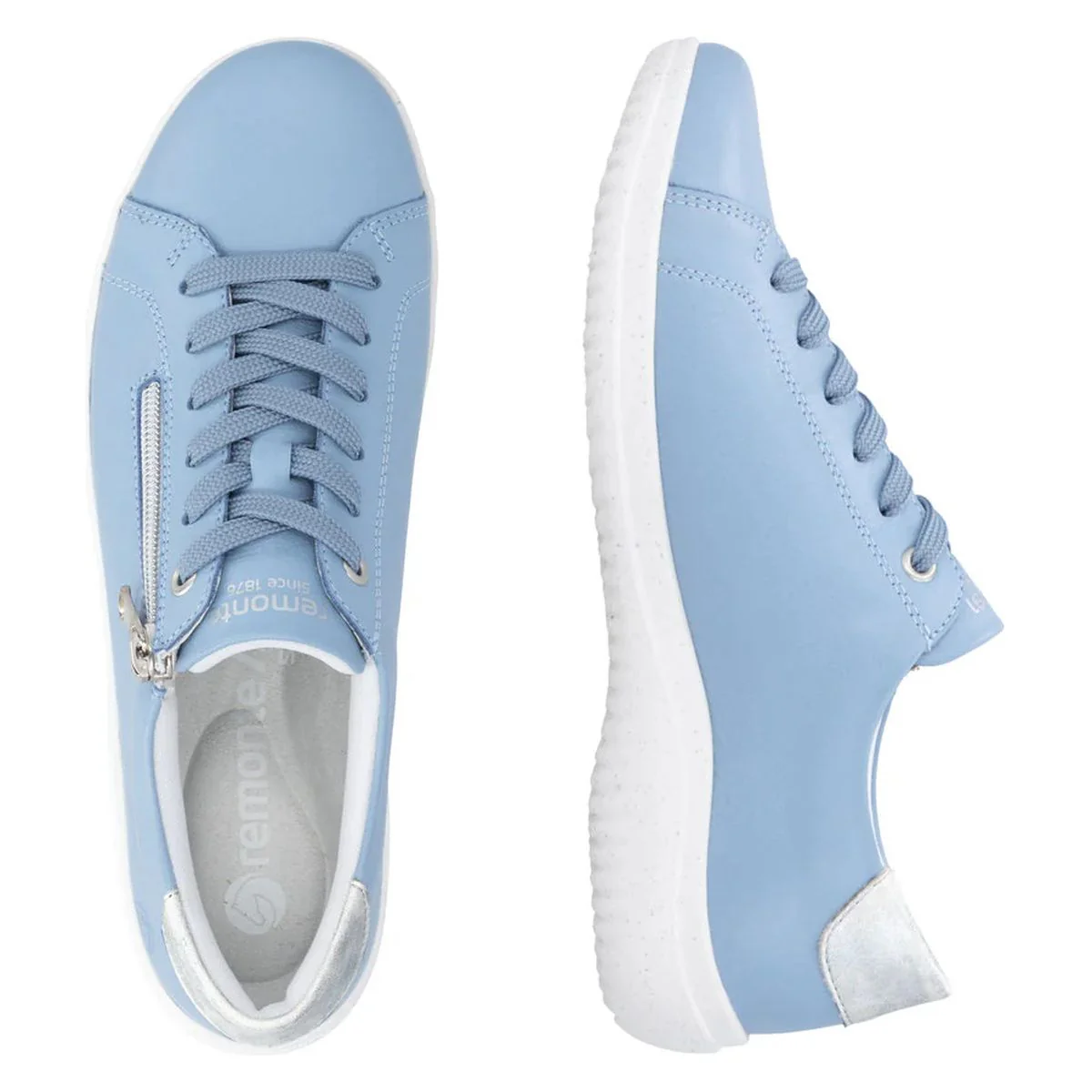 Remonte D1E03 Women's Lace Up Shoes in Blue Ice - Image 9