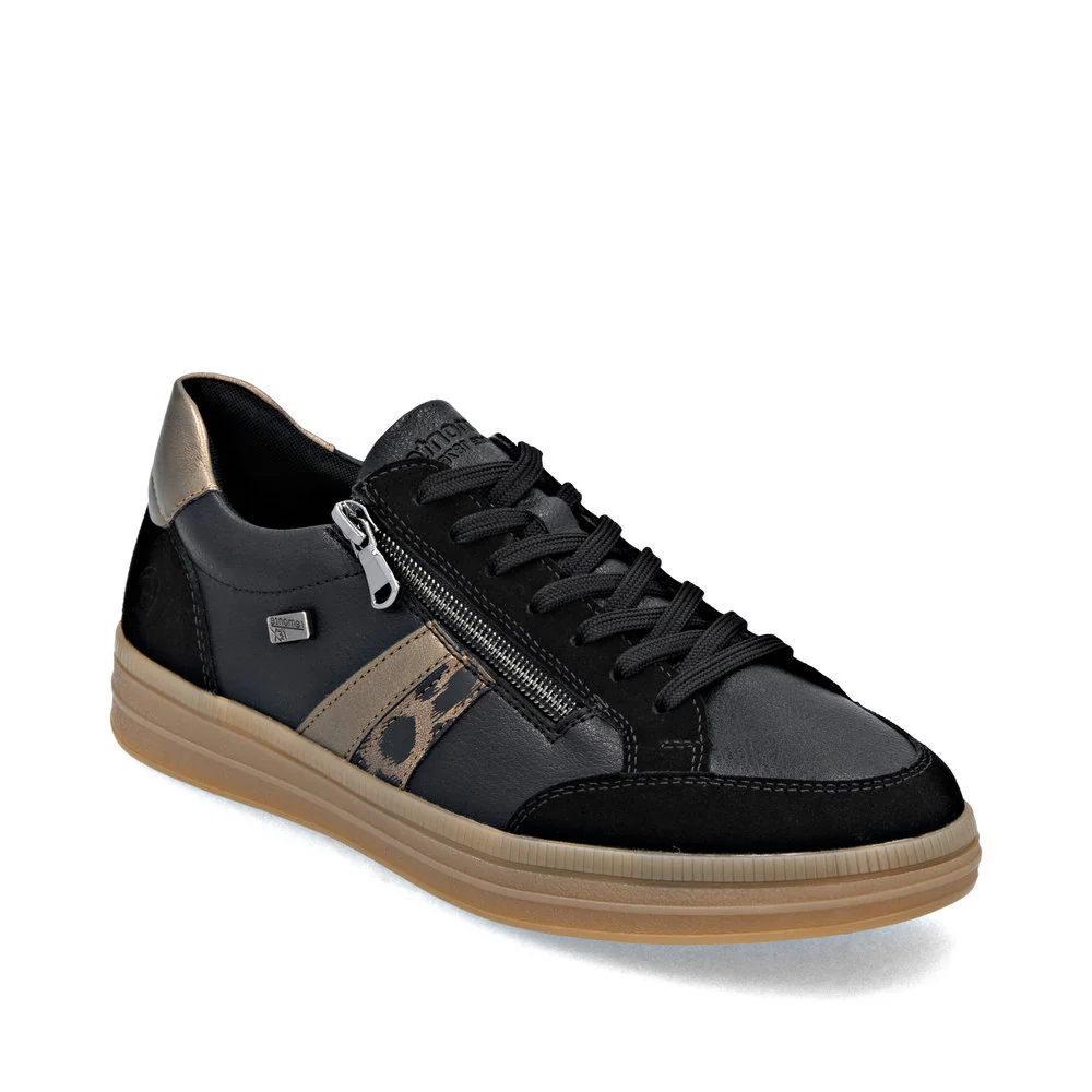 Remonte D2C04 Women's Side Zip Sneaker in Black