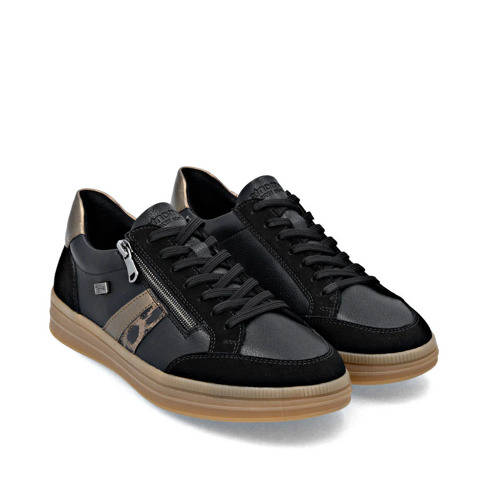 Remonte D2C04 Women's Side Zip Sneaker in Black - Image 5