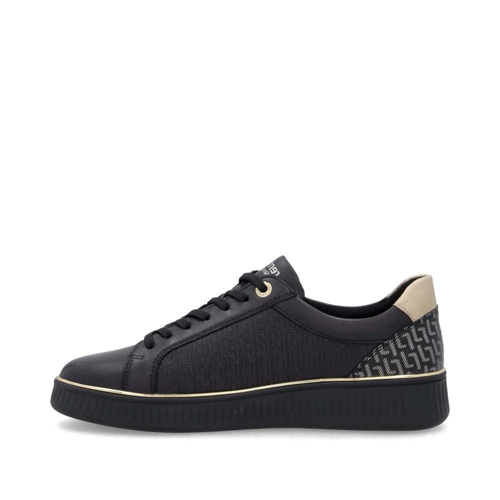 Remonte D2E00 Women's Side Zip Sneakers in Black - Image 2