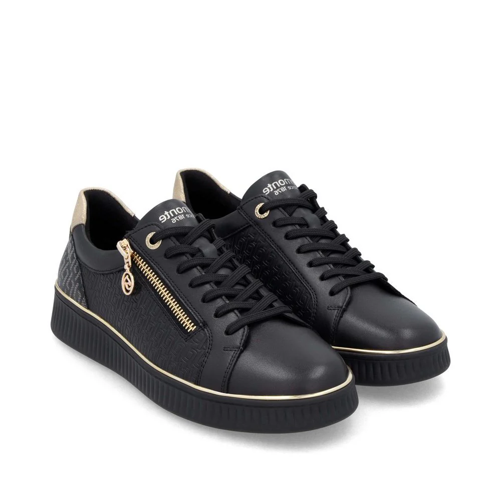 Remonte D2E00 Women's Side Zip Sneakers in Black - Image 5