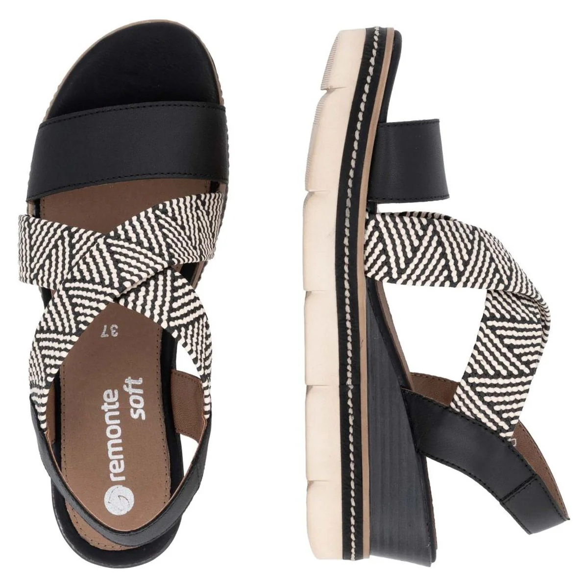 Remonte D2L54 Women's Sandals in Black - Image 8