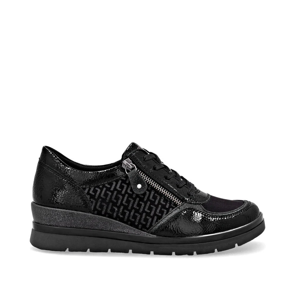 Remonte R0701 Women's Side Zip Sneakers in Black - Image 4