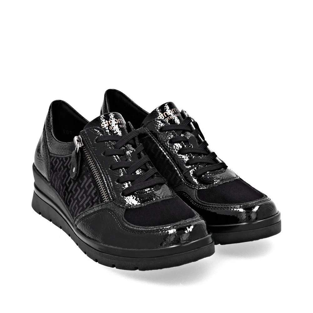 Remonte R0701 Women's Side Zip Sneakers in Black - Image 5