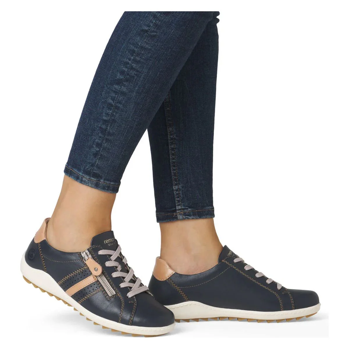 Remonte R1432 Women's Lace Up Shoe in Blue - Image 10