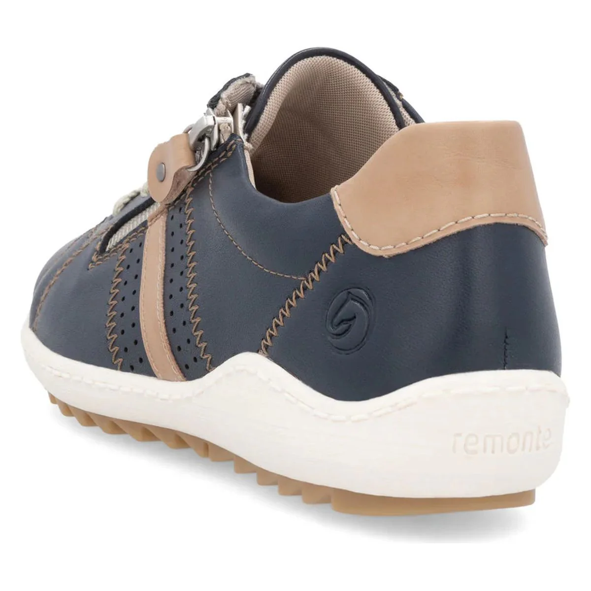 Remonte R1432 Women's Lace Up Shoe in Blue - Image 3