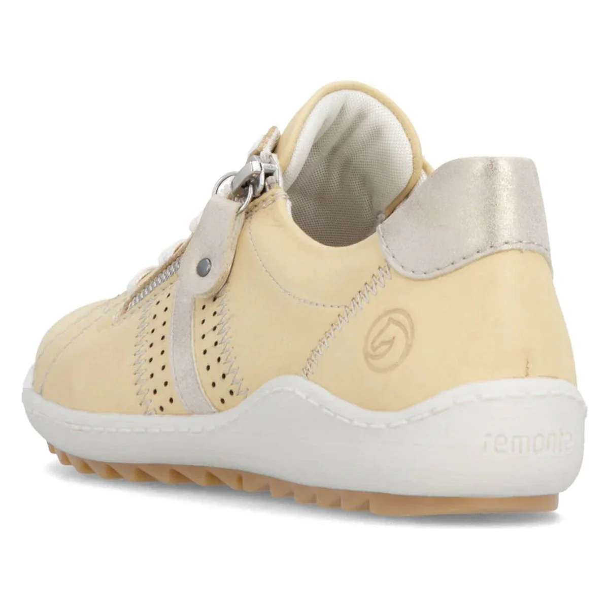 Remonte R1432 Women's Lace Up Shoe in Yellow - Image 3
