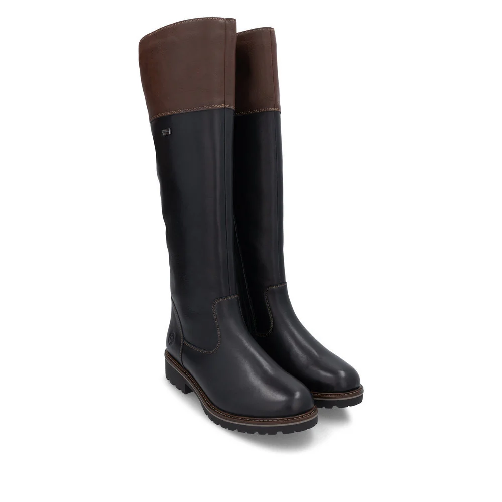 Remonte R6581 Women's High Boots in Black and Brown - Image 5