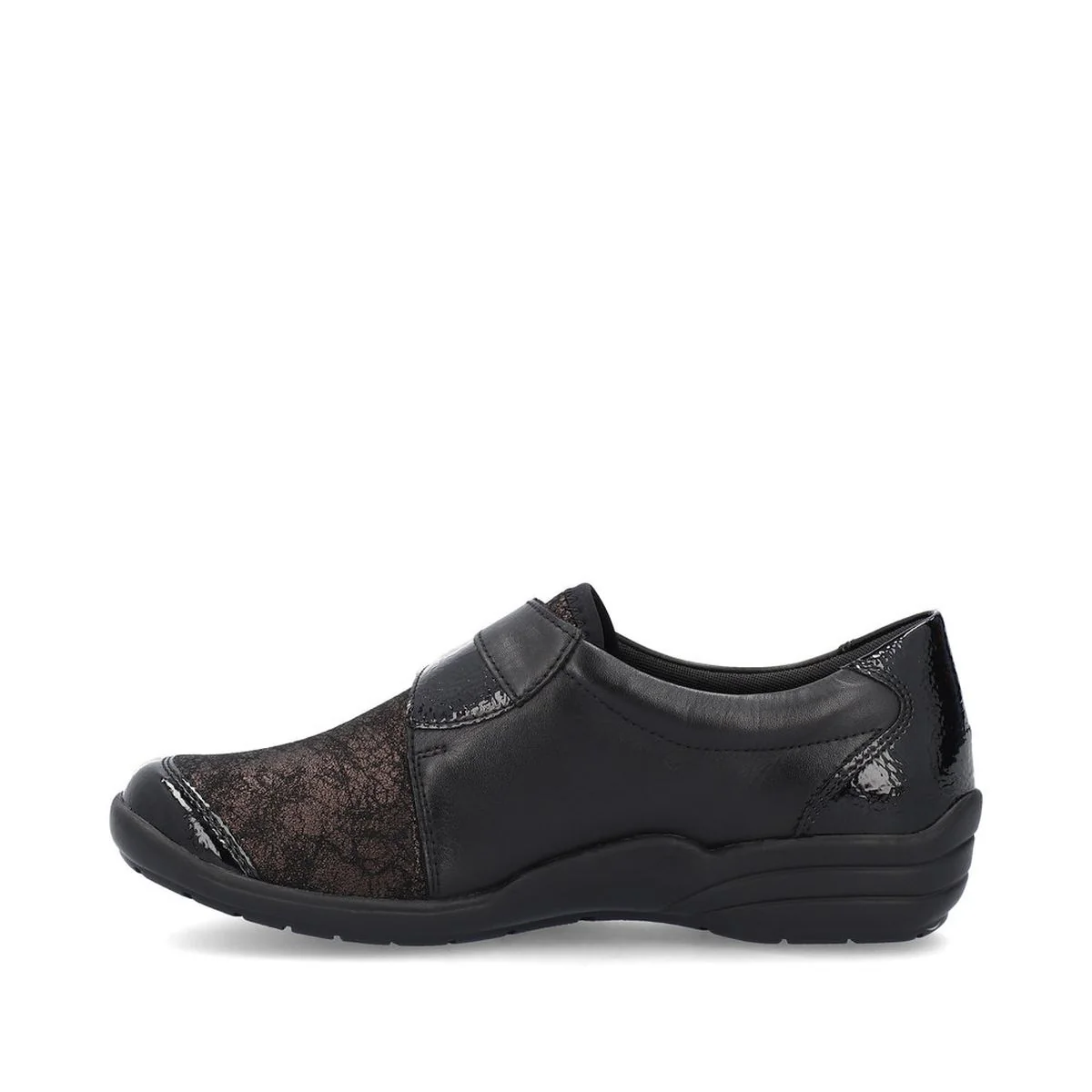 Remonte R7600 Women's Slip On Shoe in Black Floral - Image 3