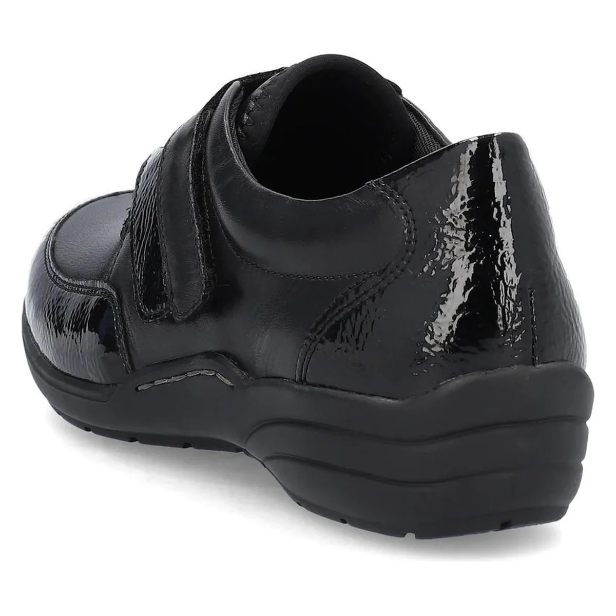 Remonte R7600 Women's Slip On Shoe in Black Patent - Image 3