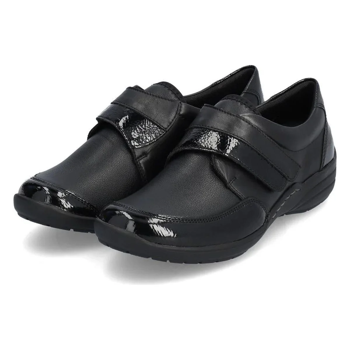 Remonte R7600 Women's Slip On Shoe in Black Patent - Image 8
