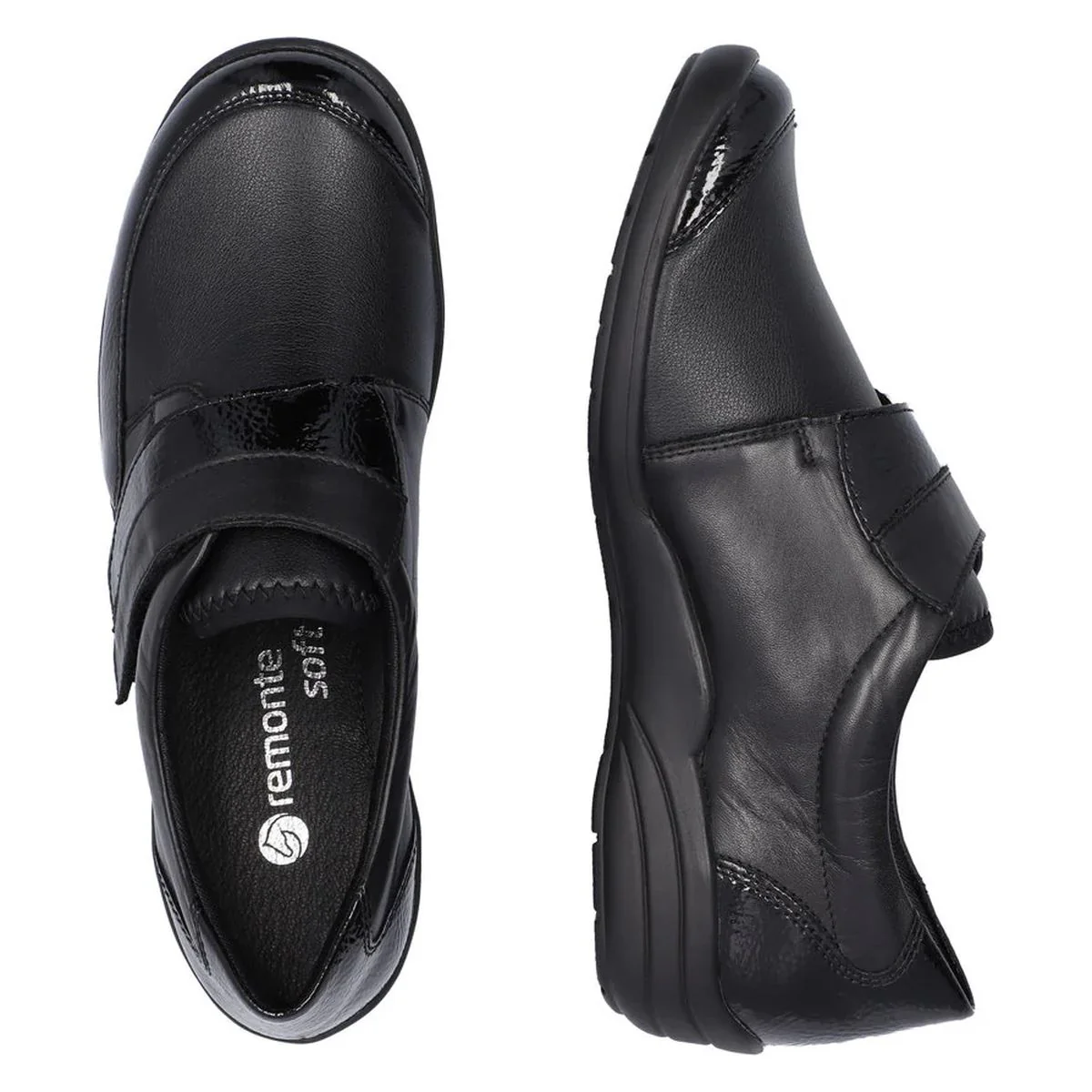 Remonte R7600 Women's Slip On Shoe in Black Patent - Image 9