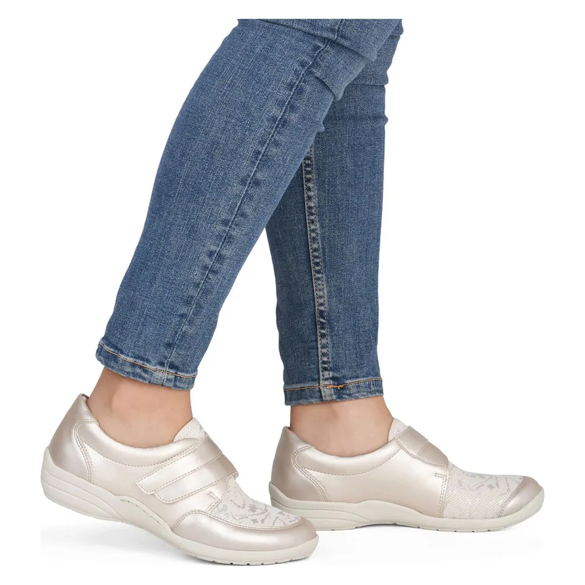 Remonte R7600 Women's Slip On Shoe in Metallic - Image 10