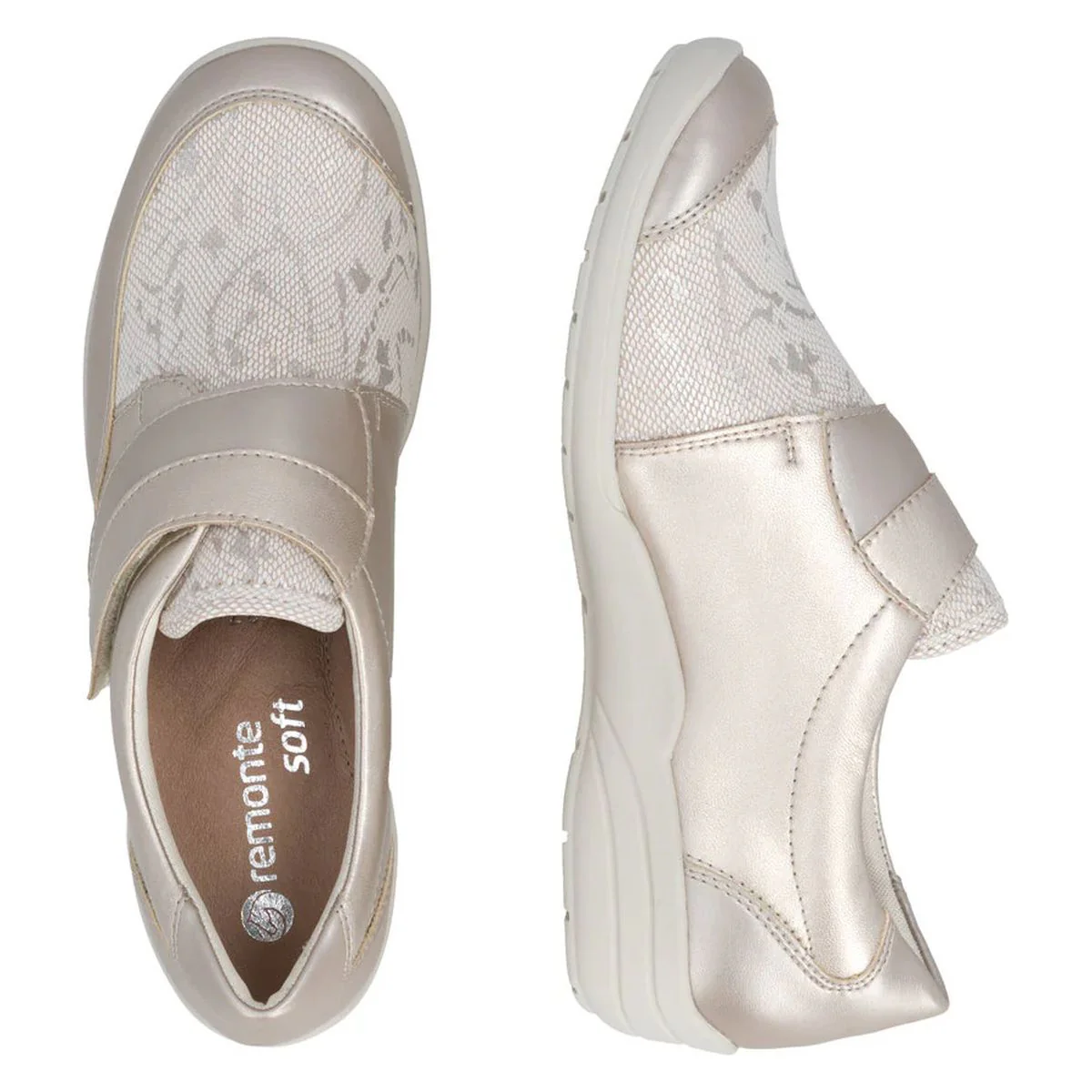 Remonte R7600 Women's Slip On Shoe in Metallic - Image 9