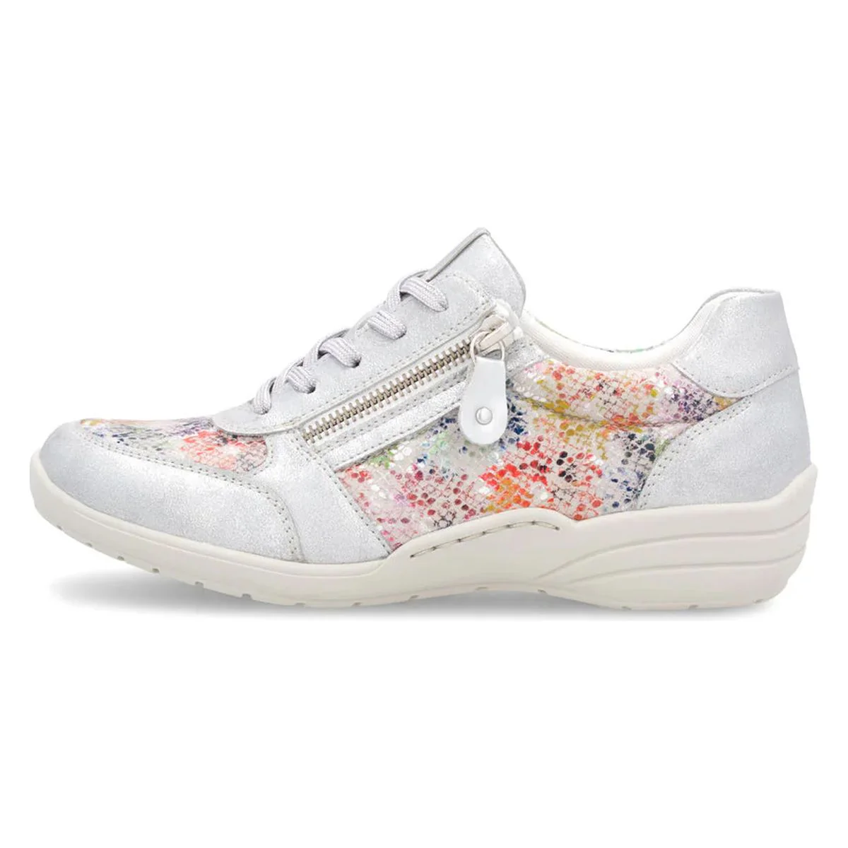 Remonte R7637 Women's Wide Shoes in Silver - Image 5