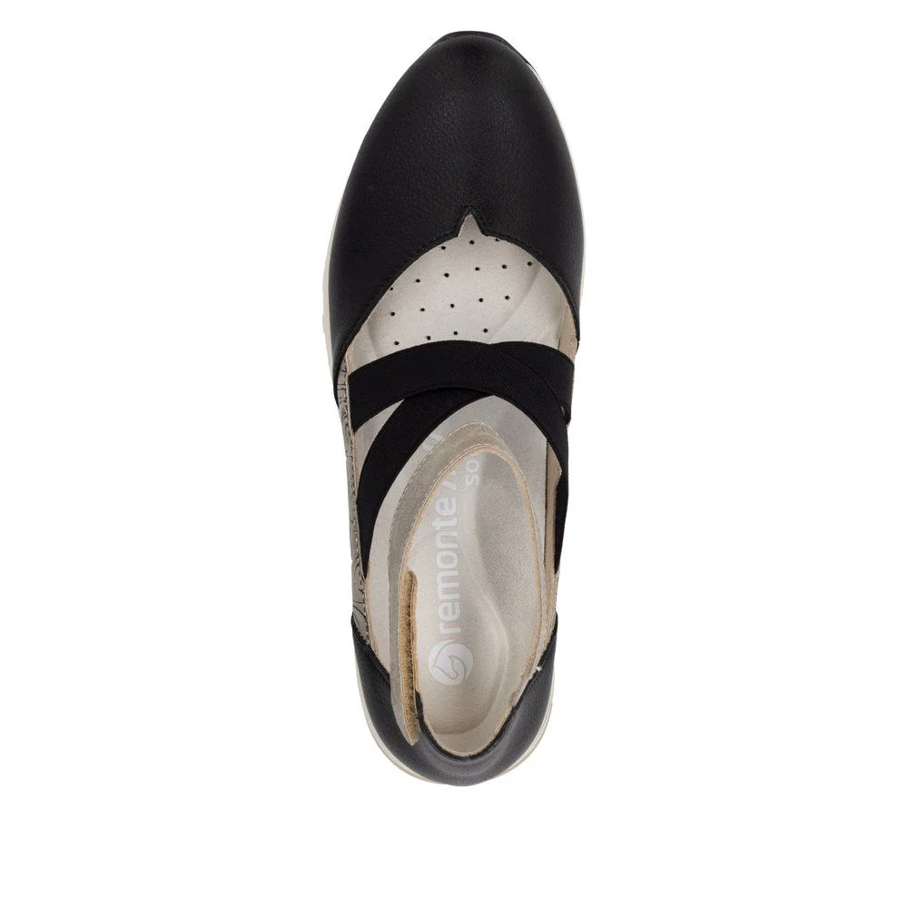 Remonte Women's Wedge D2411 Adjustable Strap in Black - Image 4