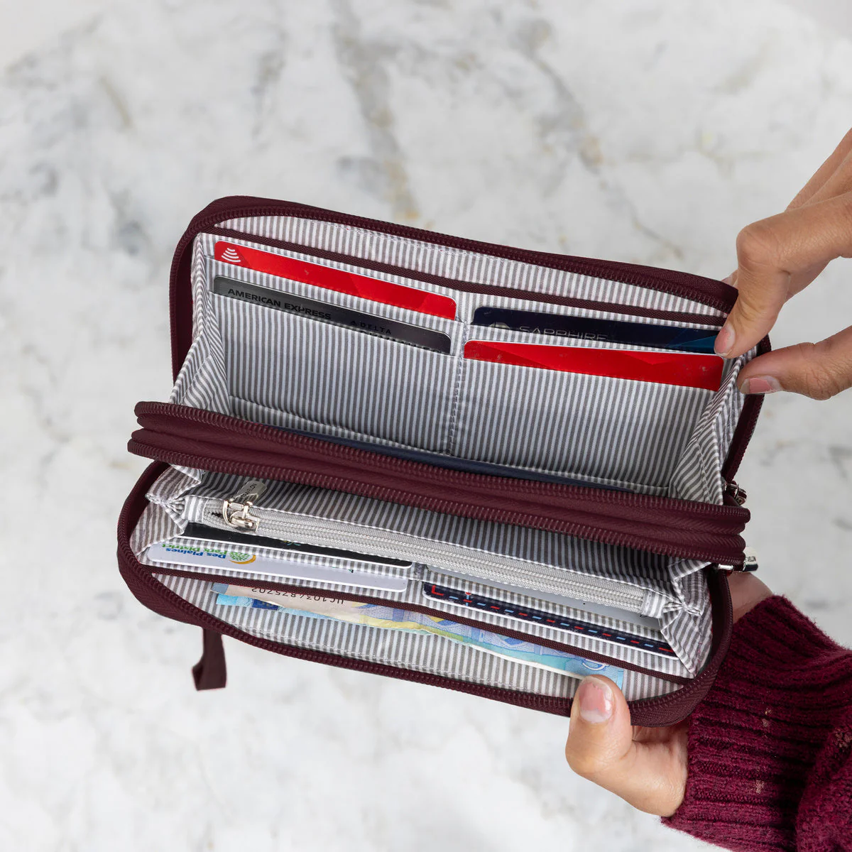 RFID Blocking Double Zip Wallet - Image 2