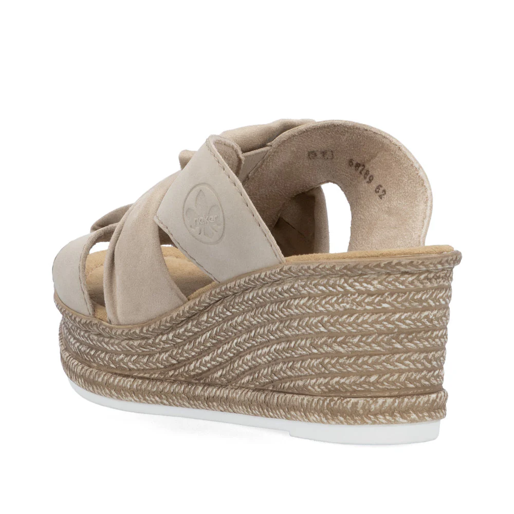 Rieker 68789 Women's Sandals in Beige - Image 3