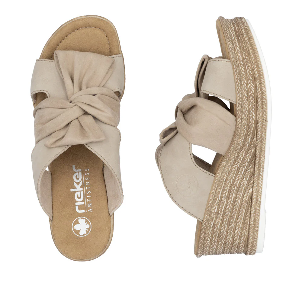 Rieker 68789 Women's Sandals in Beige - Image 8