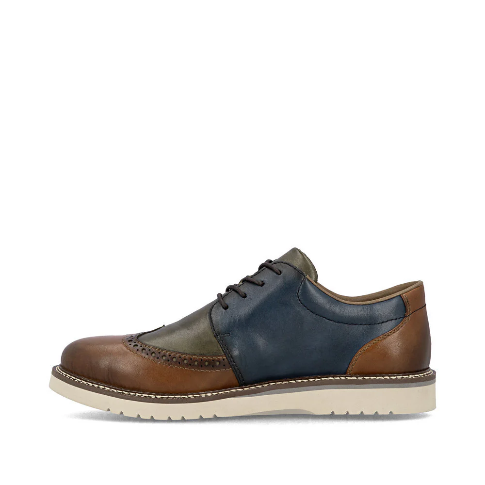 Rieker 04504 Men's Lace Up Wide Shoe in Multi - Image 2
