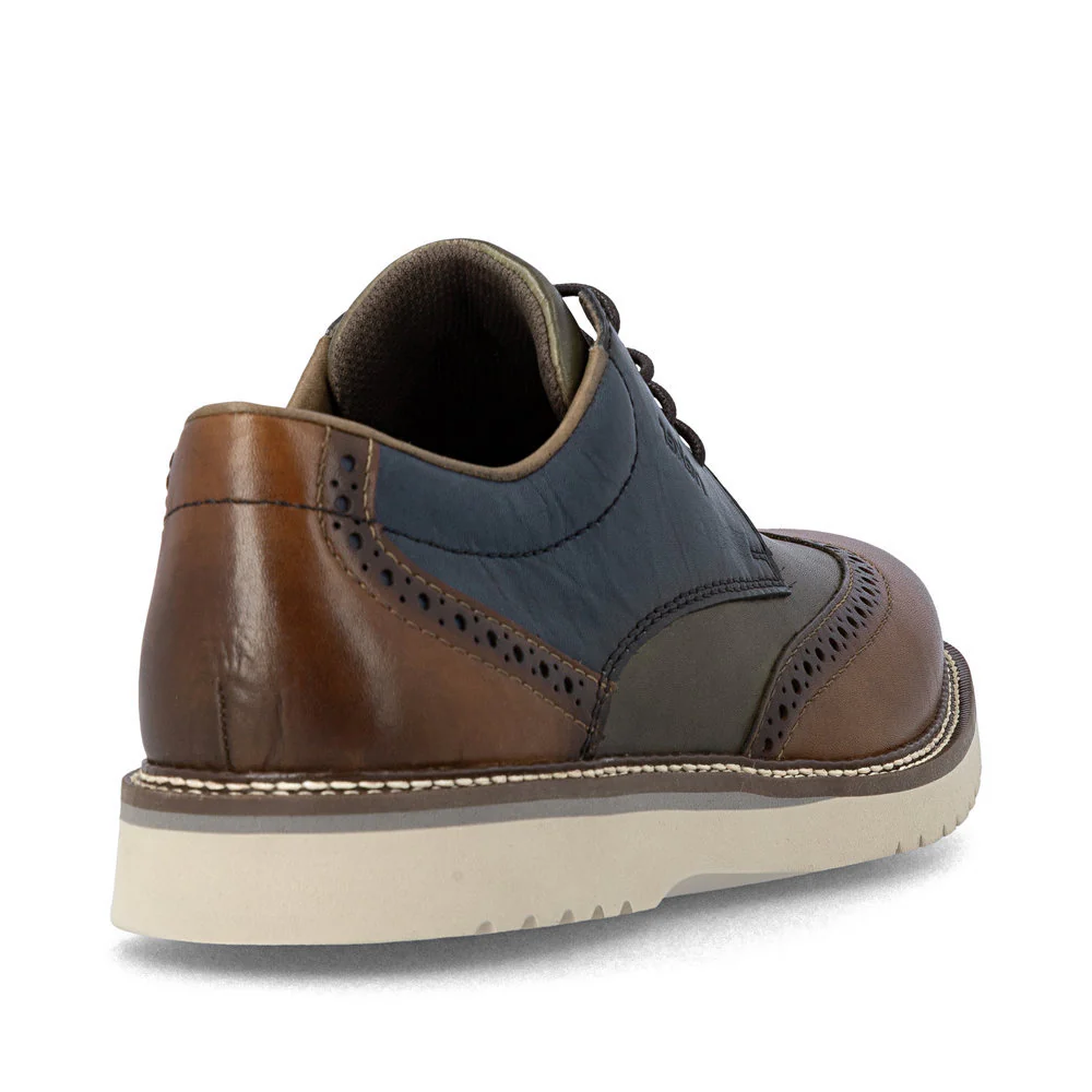 Rieker 04504 Men's Lace Up Wide Shoe in Multi - Image 3