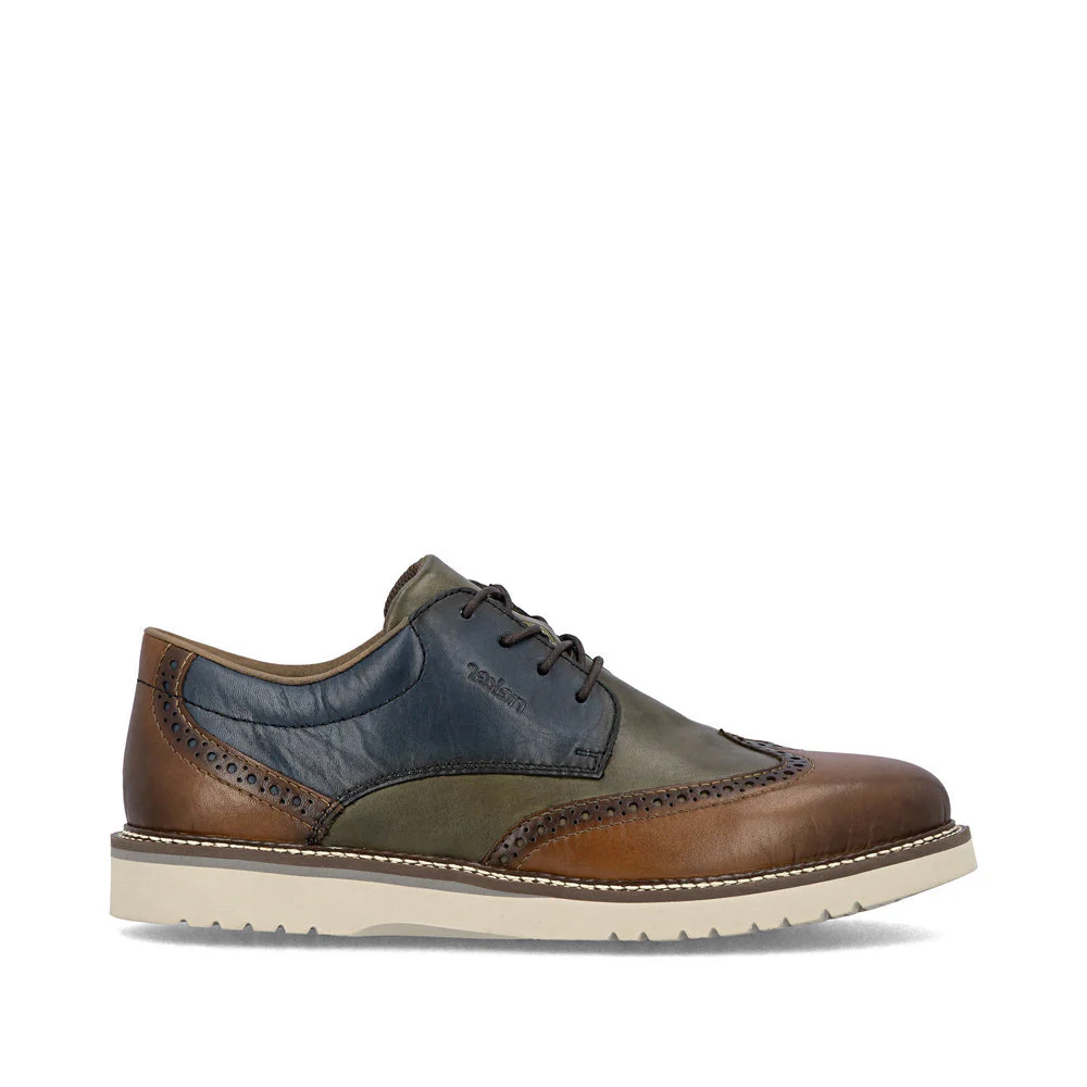 Rieker 04504 Men's Lace Up Wide Shoe in Multi - Image 4