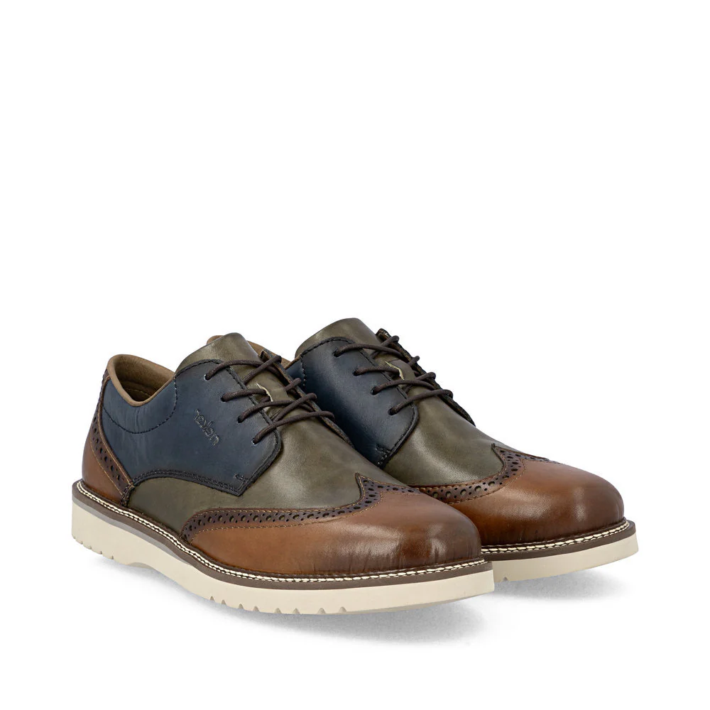 Rieker 04504 Men's Lace Up Wide Shoe in Multi - Image 5