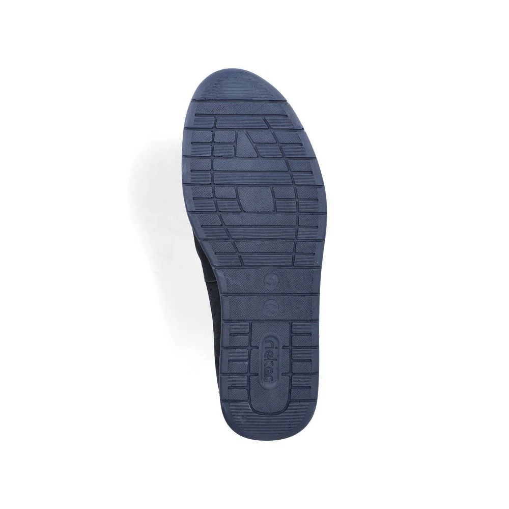 Rieker 11955 Men's Real Leather Shoes in Blue - Image 7