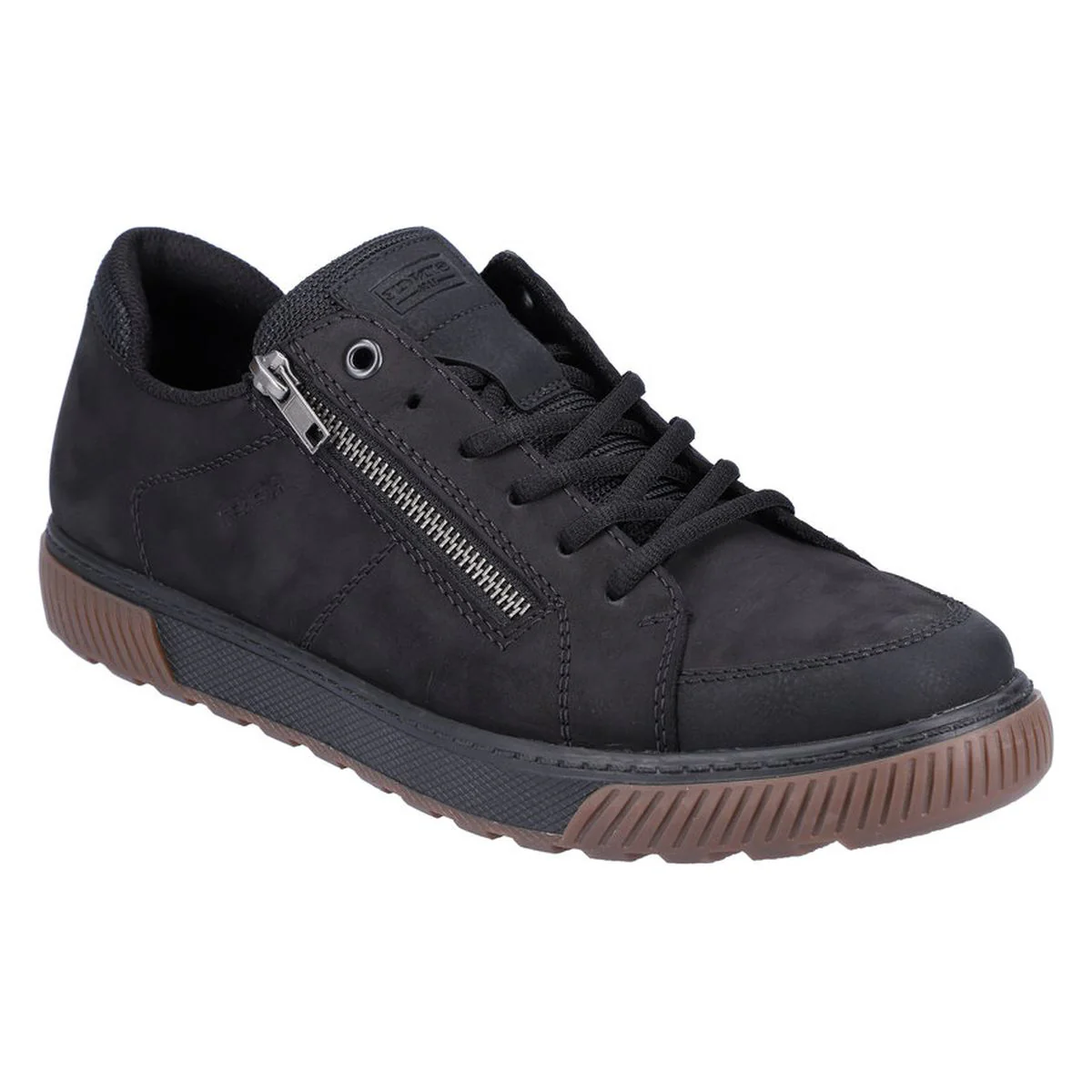 Rieker 18910 Men's Zip Shoe in Black