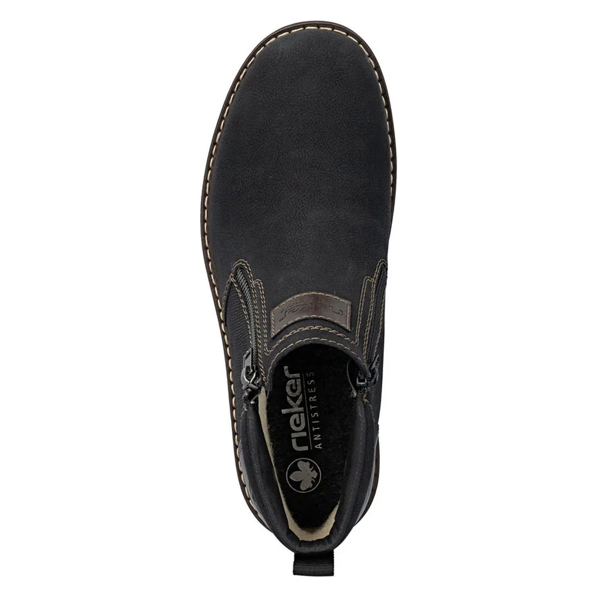 Rieker 37770 Men's Zip Up Ankle Boot in Black - Image 4