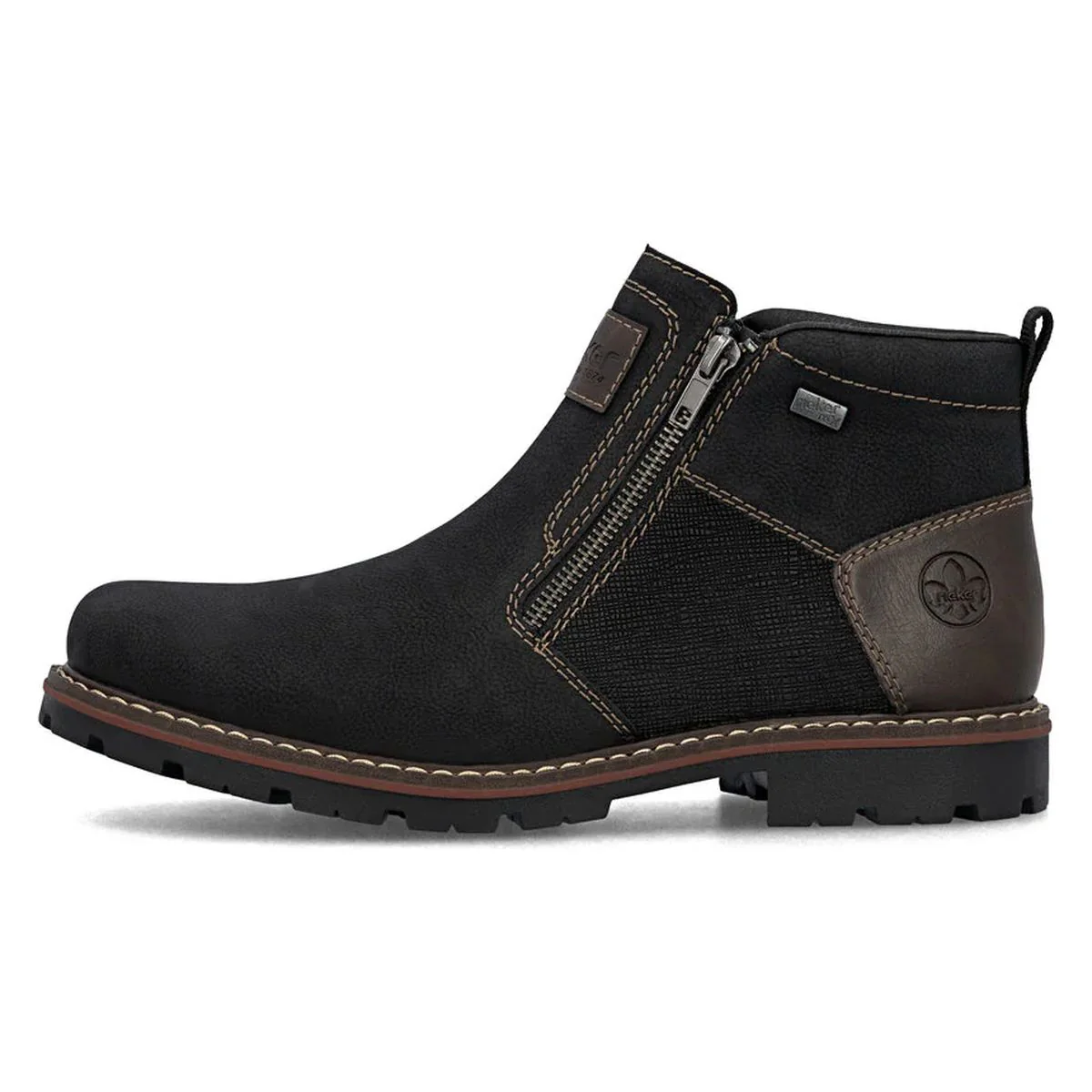 Rieker 37770 Men's Zip Up Ankle Boot in Black - Image 5