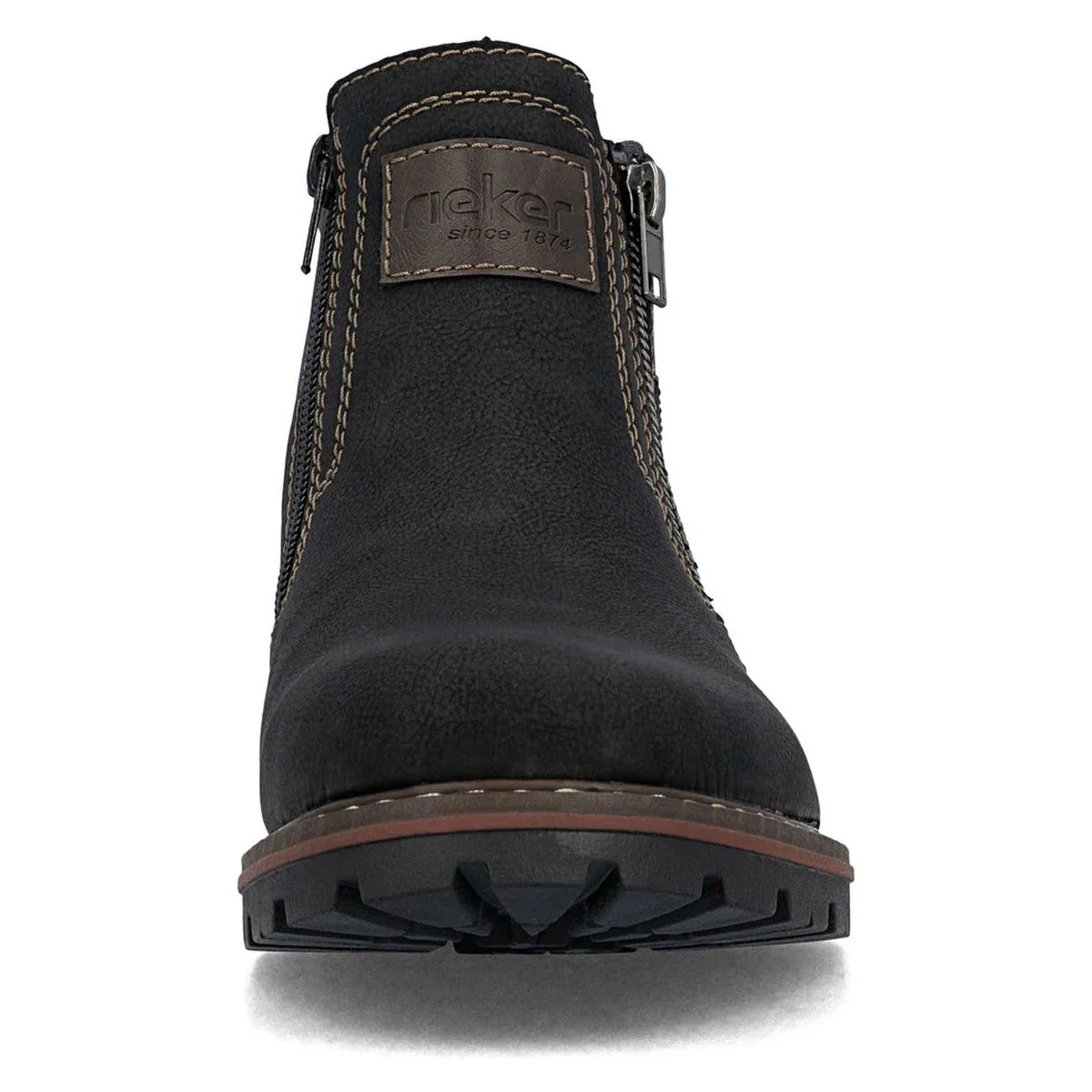 Rieker 37770 Men's Zip Up Ankle Boot in Black - Image 6