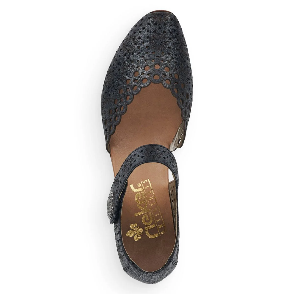 Rieker 43753-00 Women’s Alula Leather Strap Summer Shoes Black - Image 5