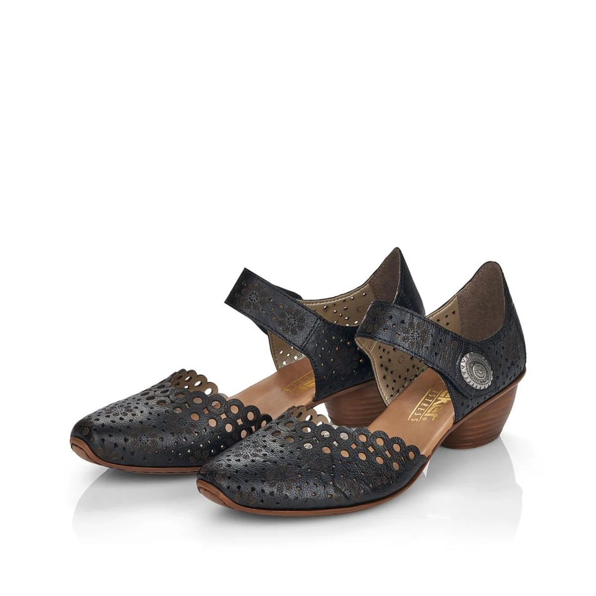 Rieker 43753-00 Women’s Alula Leather Strap Summer Shoes Black - Image 7