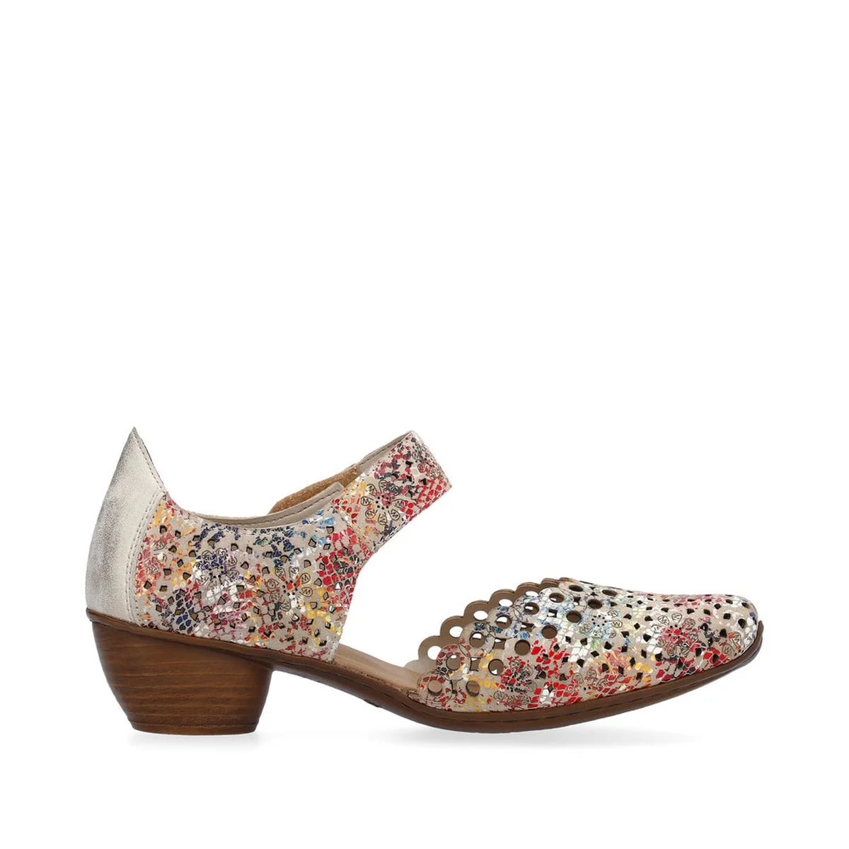 Rieker 43753-91 Women’s Alula Leather Strap Summer Shoes Multi - Image 2