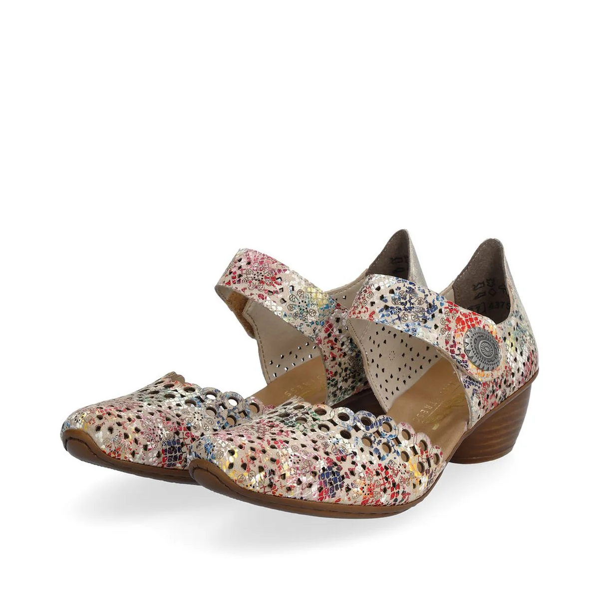 Rieker 43753-91 Women’s Alula Leather Strap Summer Shoes Multi - Image 3