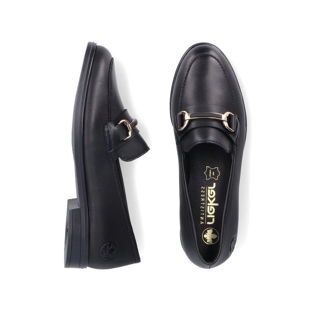 Rieker 46262 Women's Lugano Loafer in Black - Image 6
