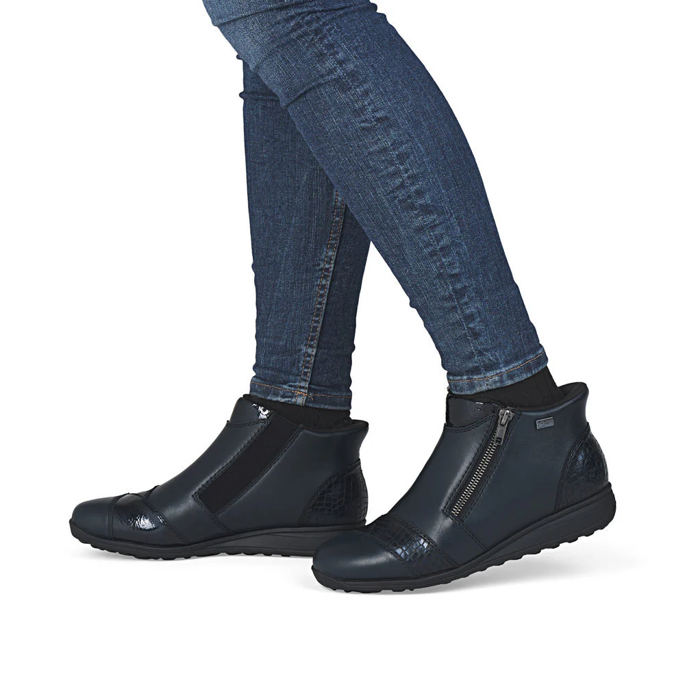 Rieker 47254 Women's Ready to Go Ankle Boots in Blue - Image 8