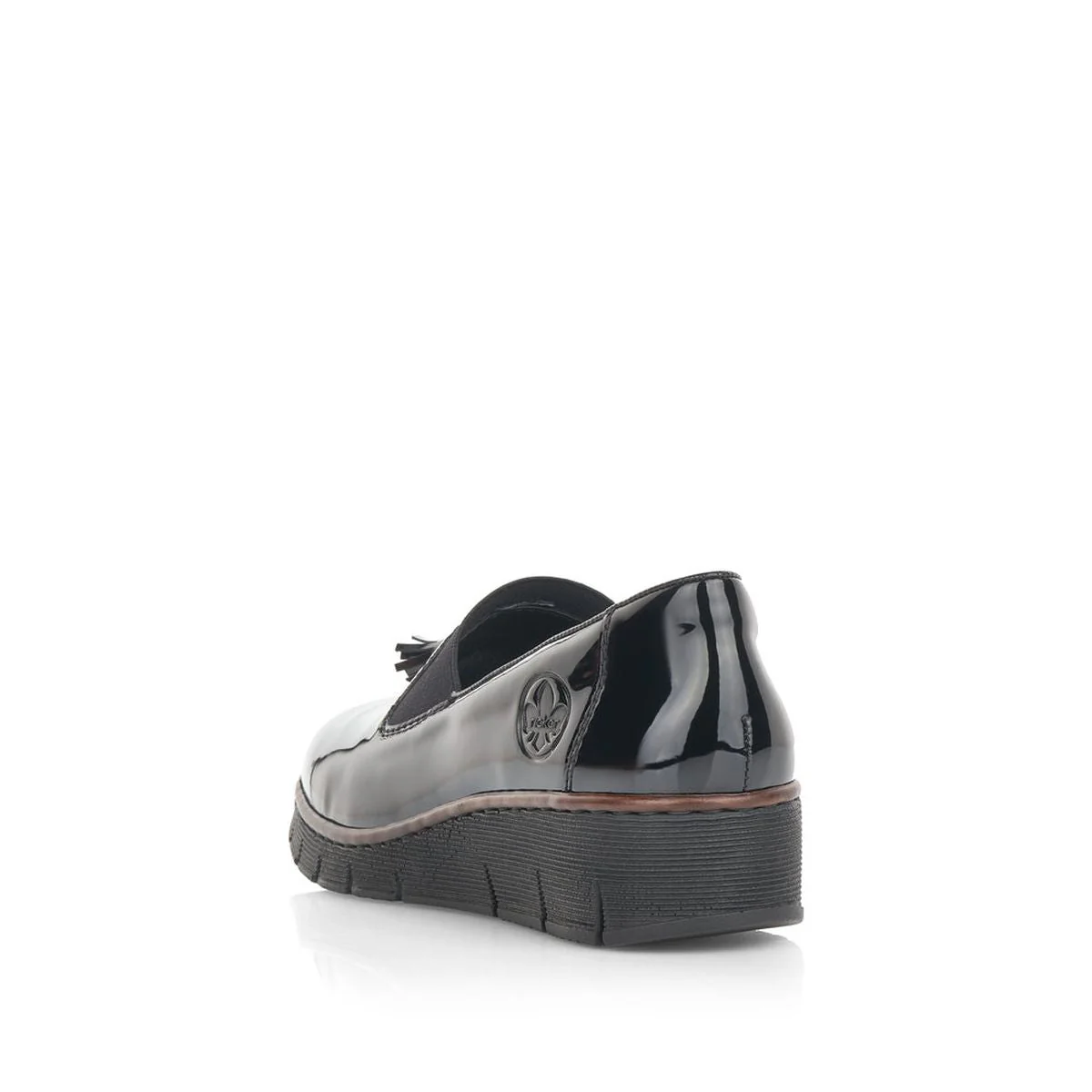Rieker 53751 Women's Penny Loafer in Black Patent - Image 3
