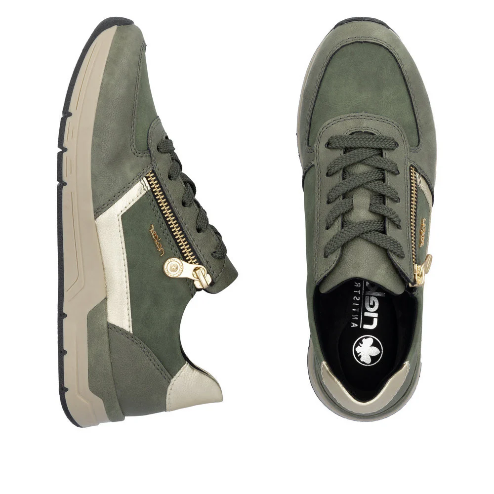 Rieker 58902 Women's Sneaker in Olive - Image 6