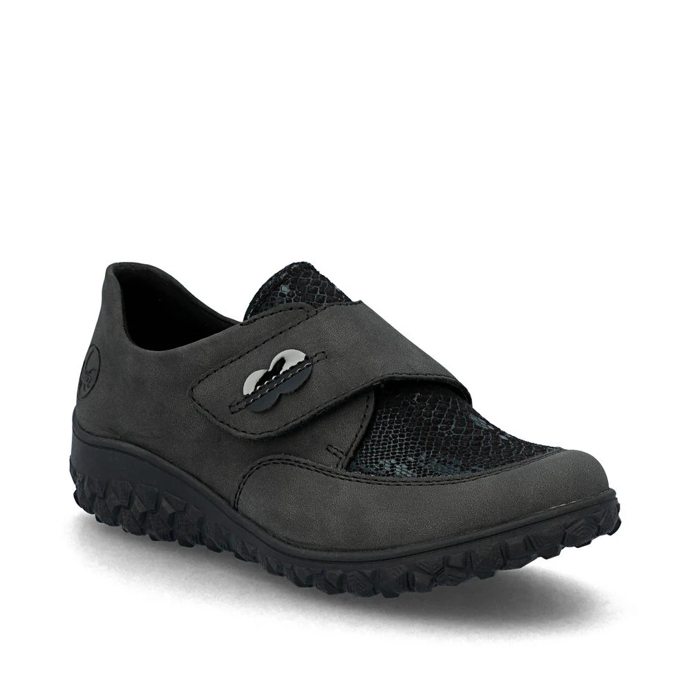 Rieker 59552 Women's Strap Shoe in Grey