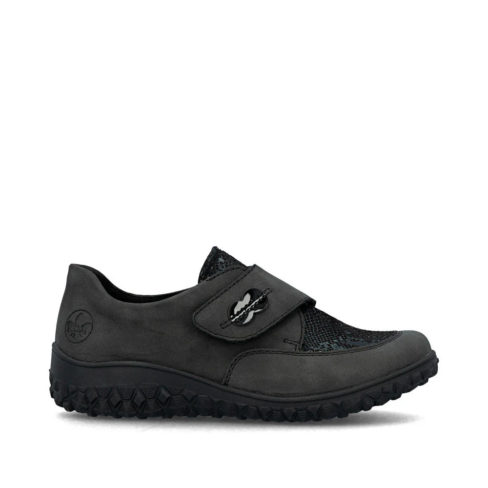 Rieker 59552 Women's Strap Shoe in Grey - Image 4