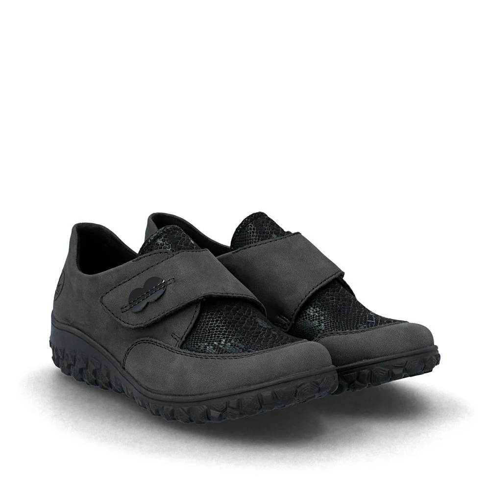 Rieker 59552 Women's Strap Shoe in Grey - Image 5