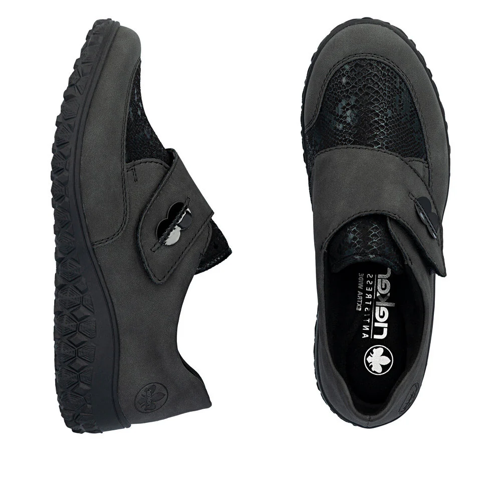 Rieker 59552 Women's Strap Shoe in Grey - Image 6