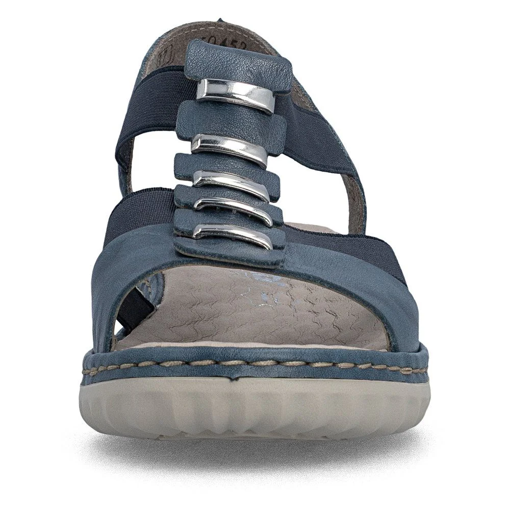 Rieker 60452 Women's Real Leather Sandals in Blue - Image 6