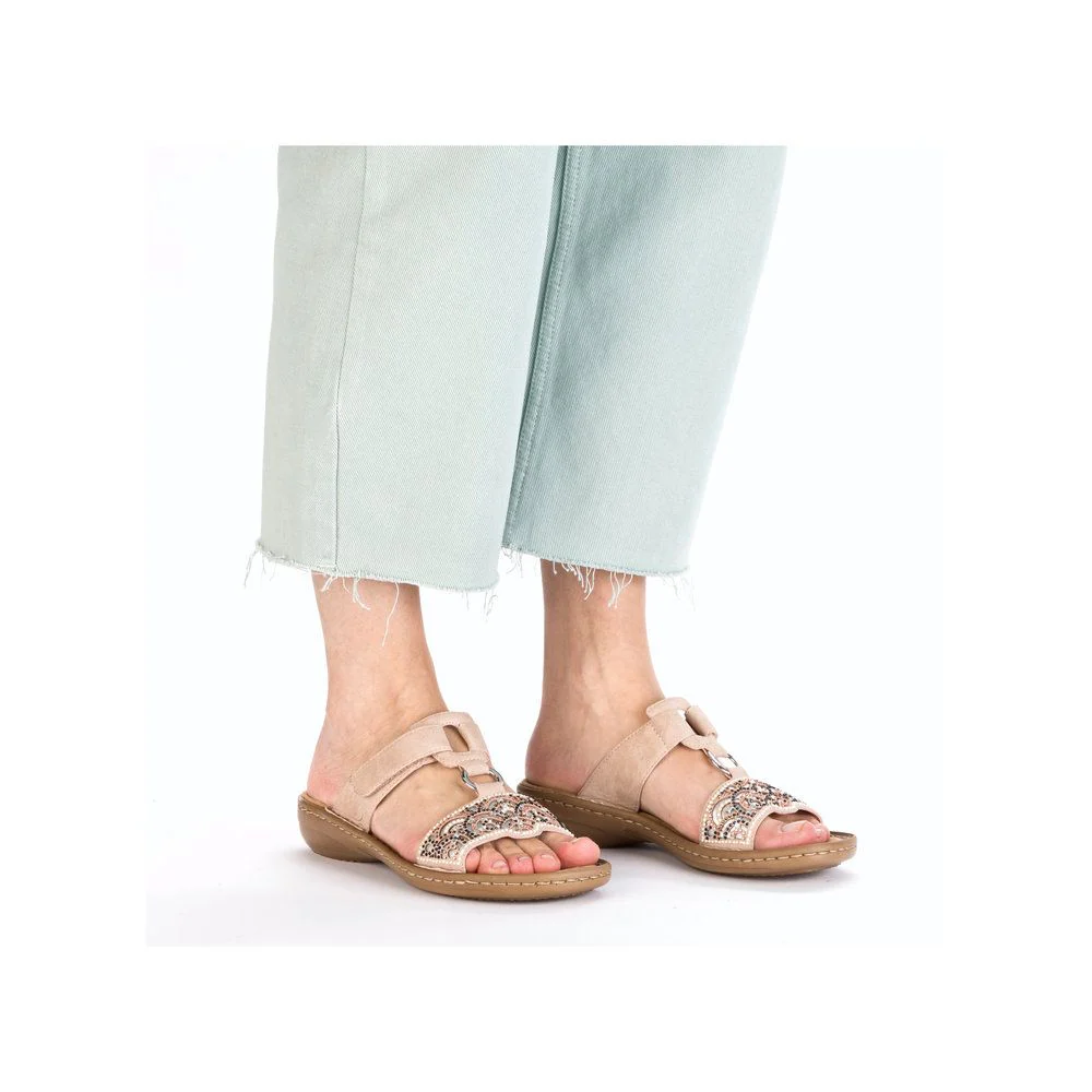 Rieker 608K2 Women's Sandals in Pink - Image 10
