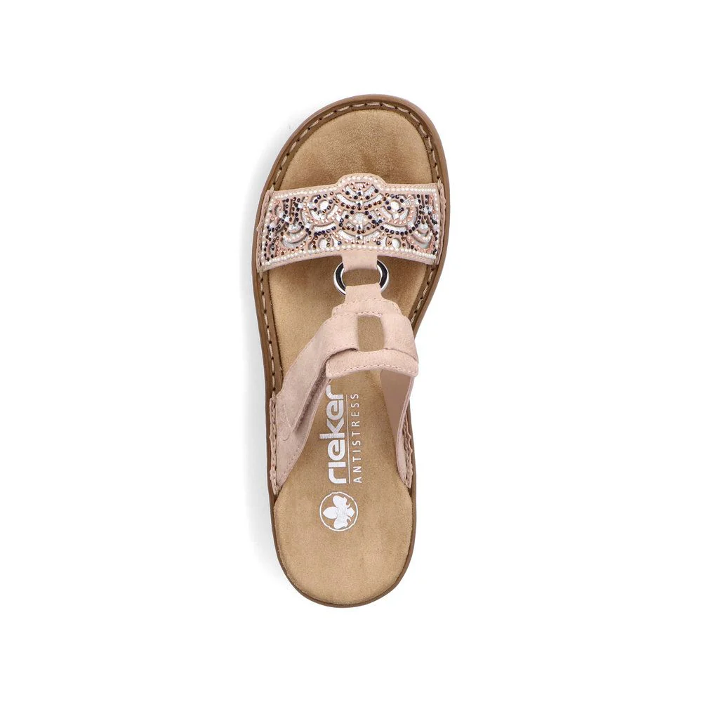 Rieker 608K2 Women's Sandals in Pink - Image 4